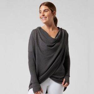 Athleta Purana Wrap Sweatshirt in Gray XL
